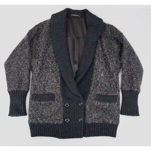 Diane Von Furstenberg Zayde‎ Sweater Sequin Coat Oversized Wool Mohair Cardigan